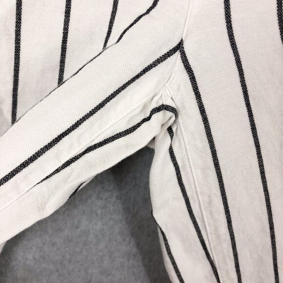 Joie White Striped Wide Leg Pants Linen Size Small - Picture 7 of 7